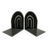 Pair of black metal arched bookends