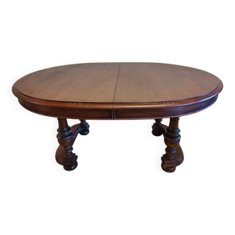 Table ovale en bois massif - style classique