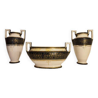 Vases et jardinière en faïence Royal Boch Keramis 1880-1920