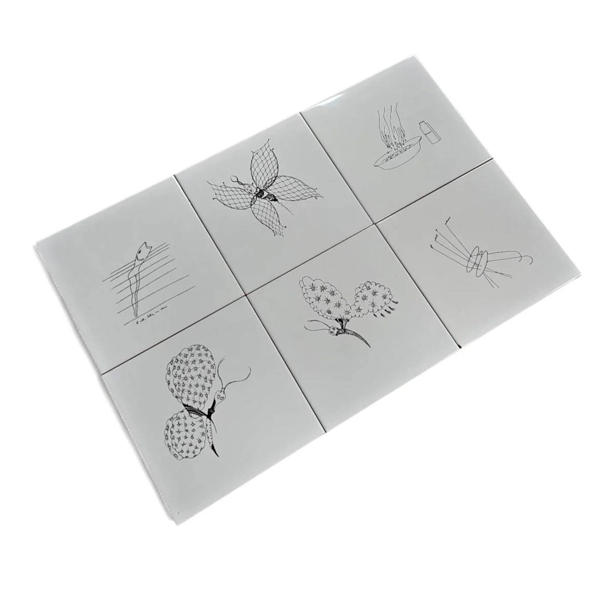 6 x Ceramic tile by Gio Ponti for Ceramica Bardelli