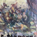 Still life with cup signed Peyranne, mid-20th century