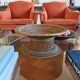 Centre de table, coupe en osier, Italie 1960