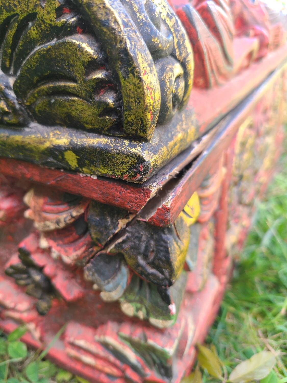 Balinese carved wooden box