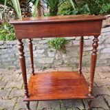 Meuble console en marqueterie avec miroir