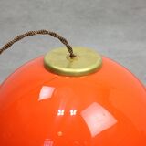 Italian Orange Space Age Saturn Lamp, 70s