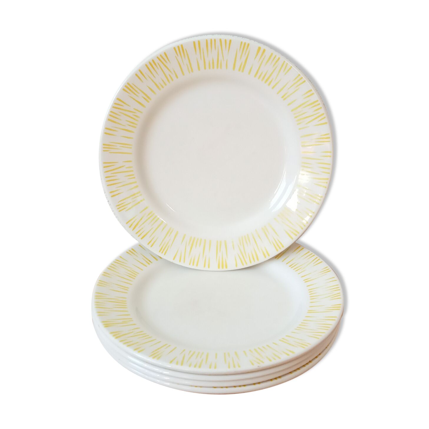 Five 50s dessert plates