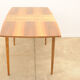 Table à manger pliante en noyer entièrement rénovée, années 1970, Tchécoslovaquie
