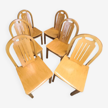 12 chaises Argos par Baumann vintage