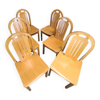 12 chaises Argos par Baumann vintage