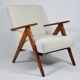 Vintage armchair VAR, restored, 1960s, beige, teak