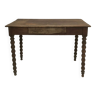 turned wood leg desk table