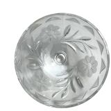 Tableware, engraved glass cheese dome from the 20th century.