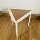 table basse tripode blanche et bois Arthur Umanoff