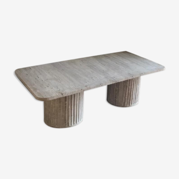 Olympia rectangular coffee table natural travertine - 120x60