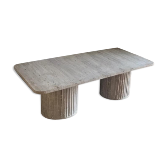 Natural travertine rectangular coffee table - 120x60