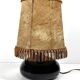 Lampe de table sculpturale en céramique noir profond