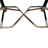 2 leather stools