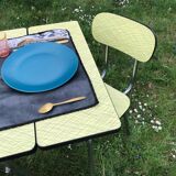 Yellow Formica table and chairs