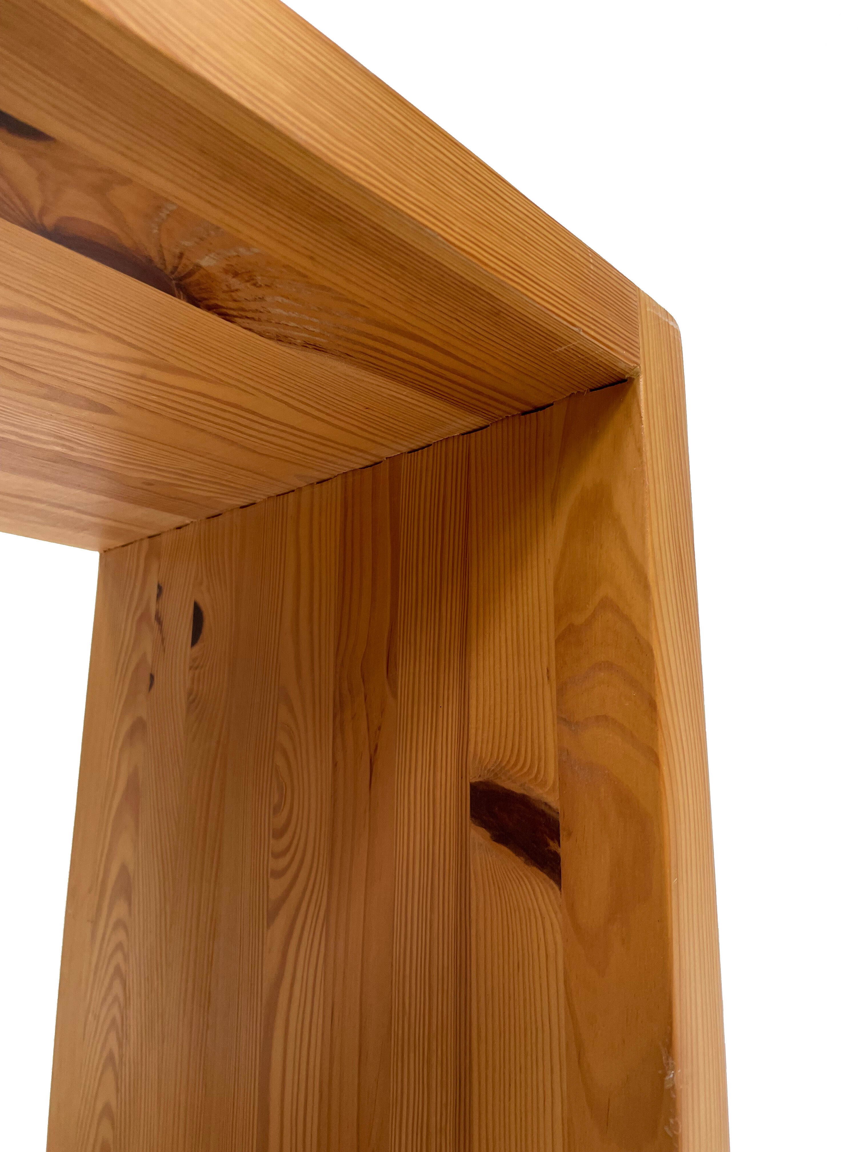 Vintage side table Ate van Apeldoorn, Pine wood 1970s