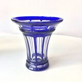 Signed Baccarat crystal overlay vase, 1940s