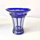 Baccarat crystal vase overlay, signed, 1940s.