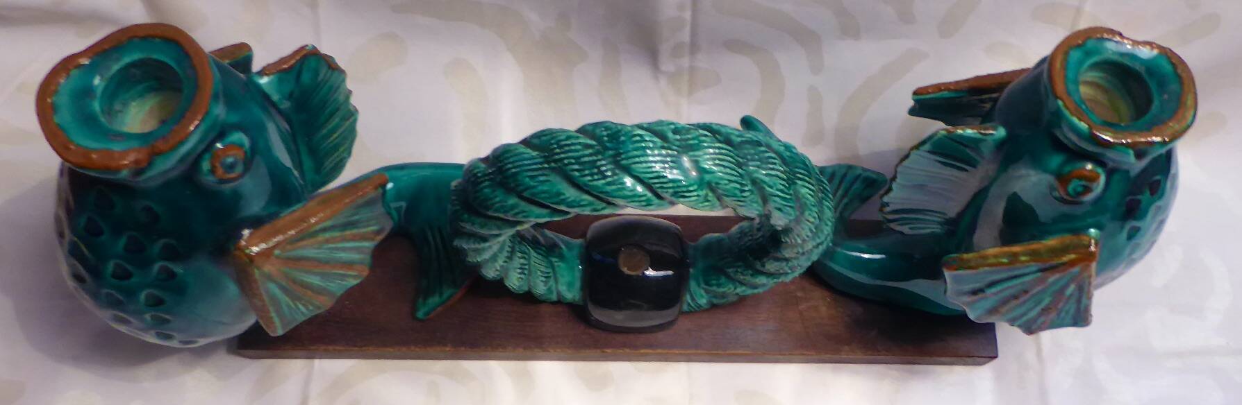 Double ceramic candle holder