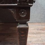 Important Renaissance style table in solid oak, circa 1850