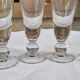 4 antique bistro glasses on stems - Thick, bubbled glass - Period 1900 - 12
