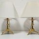 Pair of tripod lamps gilded bronze fondeur Poussielgue-Rusand