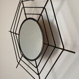 1960s vintage spiderweb wall mirror, 64 cm