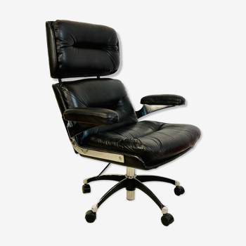 Leather office chair, martin Stoll design, 1970