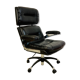 Fauteuil de bureau en cuir, design Martin Stoll, 1970