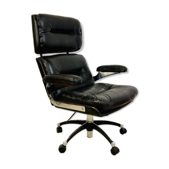 Leather office chair, martin Stoll design, 1970