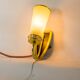 Brass wall lamp and glass with fine stripes mid-century