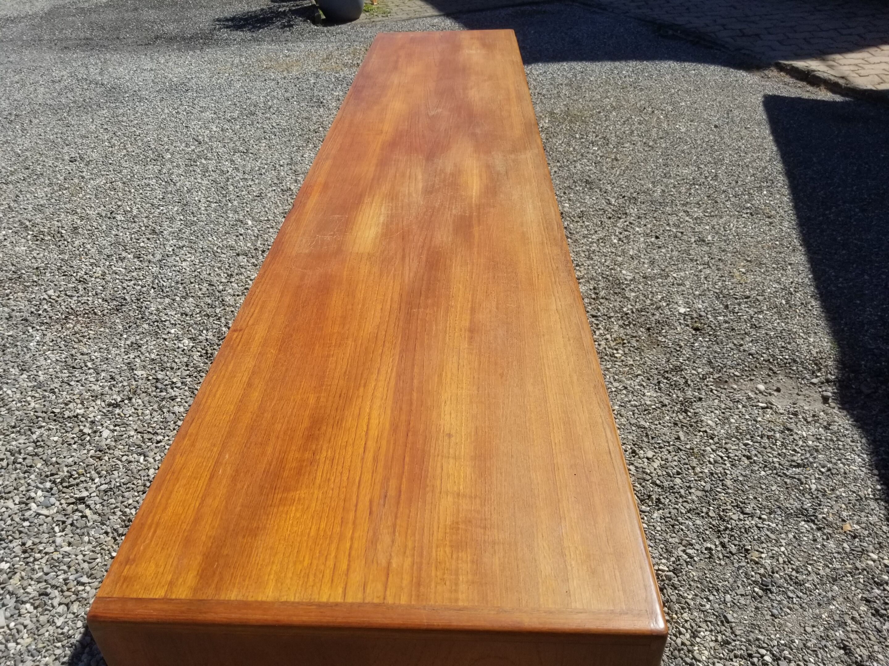 Scandinavian teak row 4 sliding doors - 60s