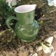 Pitcher ball in glazed green ceramic vintage 60s-70s
