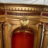 Superb early 19th century church tabernacle in gilded stuccoed wood