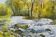 Watercolor painting "Tree-lined mountain river" by Blanot Wawrzyniak