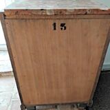 Vintage Wooden Nightstand with Marble Top