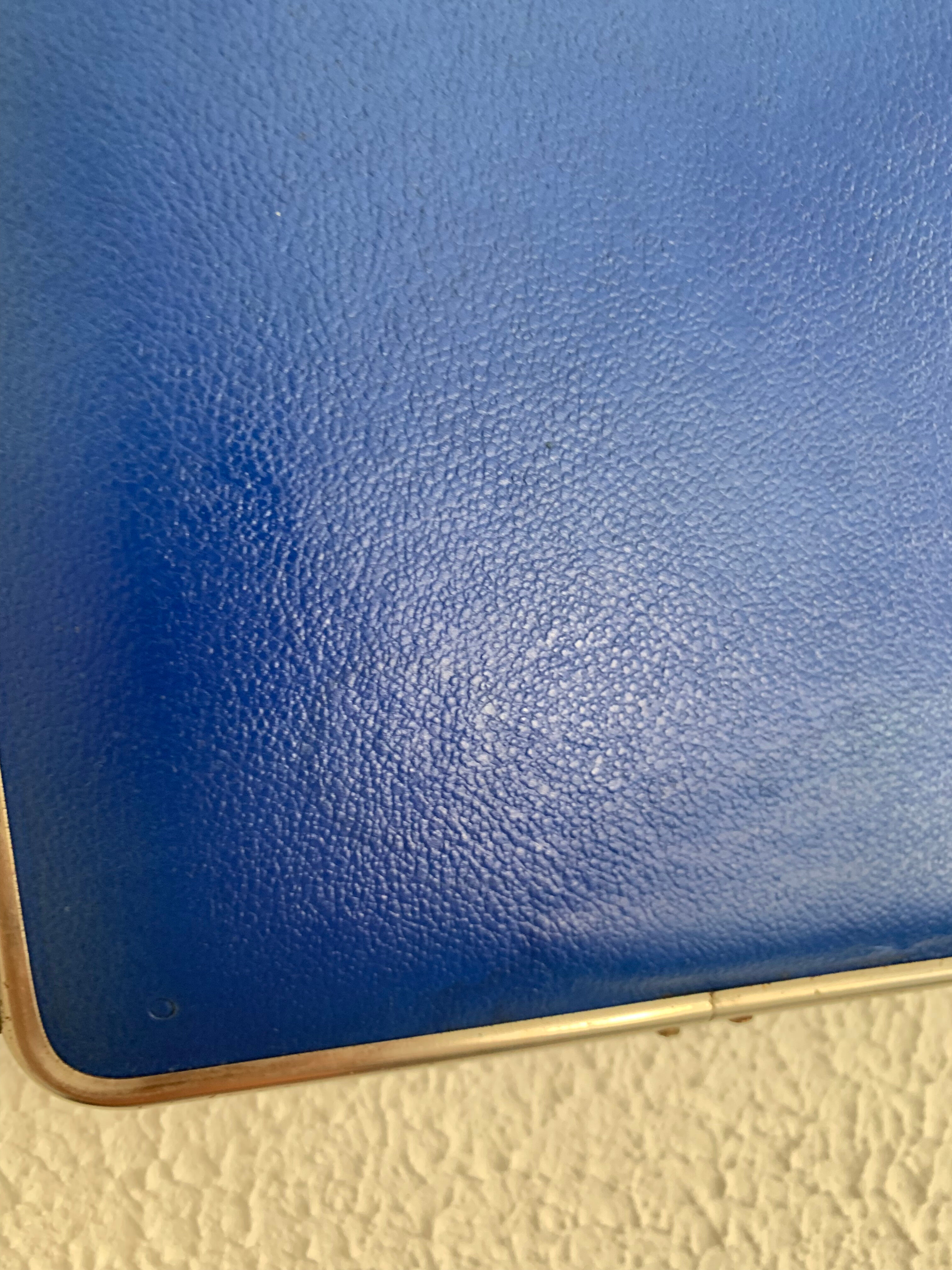 Vintage mirror 1960 triptych barber blue king - 24 x 59 cm