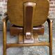 Scandinavian style armchairs (pair) in rubberwood and leather