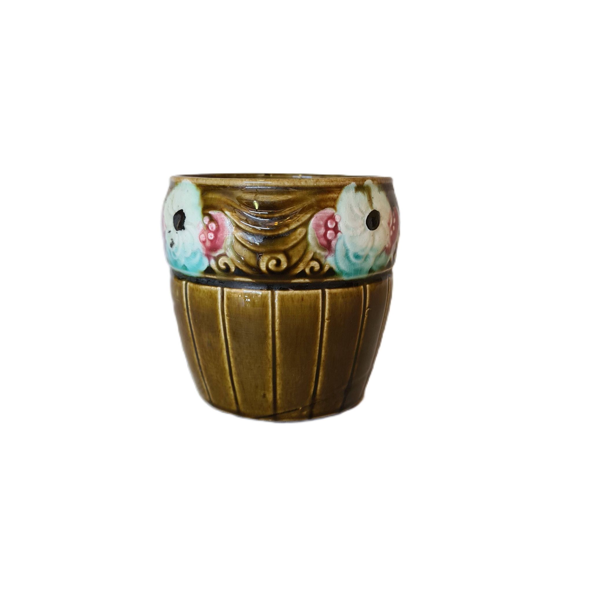 French Art Nouveau Flower Pot Orchies, 1920s