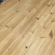 Round table 117cm extendable with a solid pine extension, vintage from the 1970s.