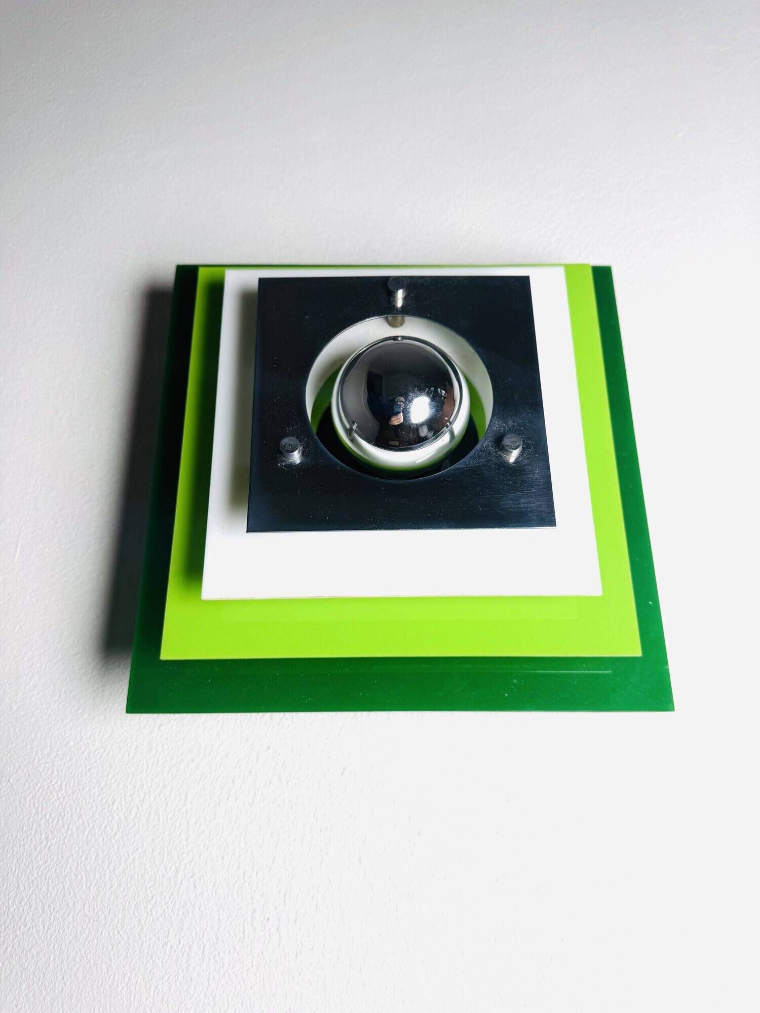 Pyramid Multi-Layered Wall Lamp By Hustadt Leuchten, Germany, 1970S