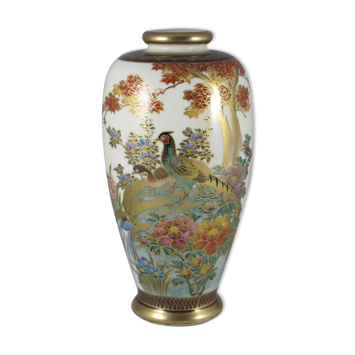 Japanese vase in Satsuma porcelain