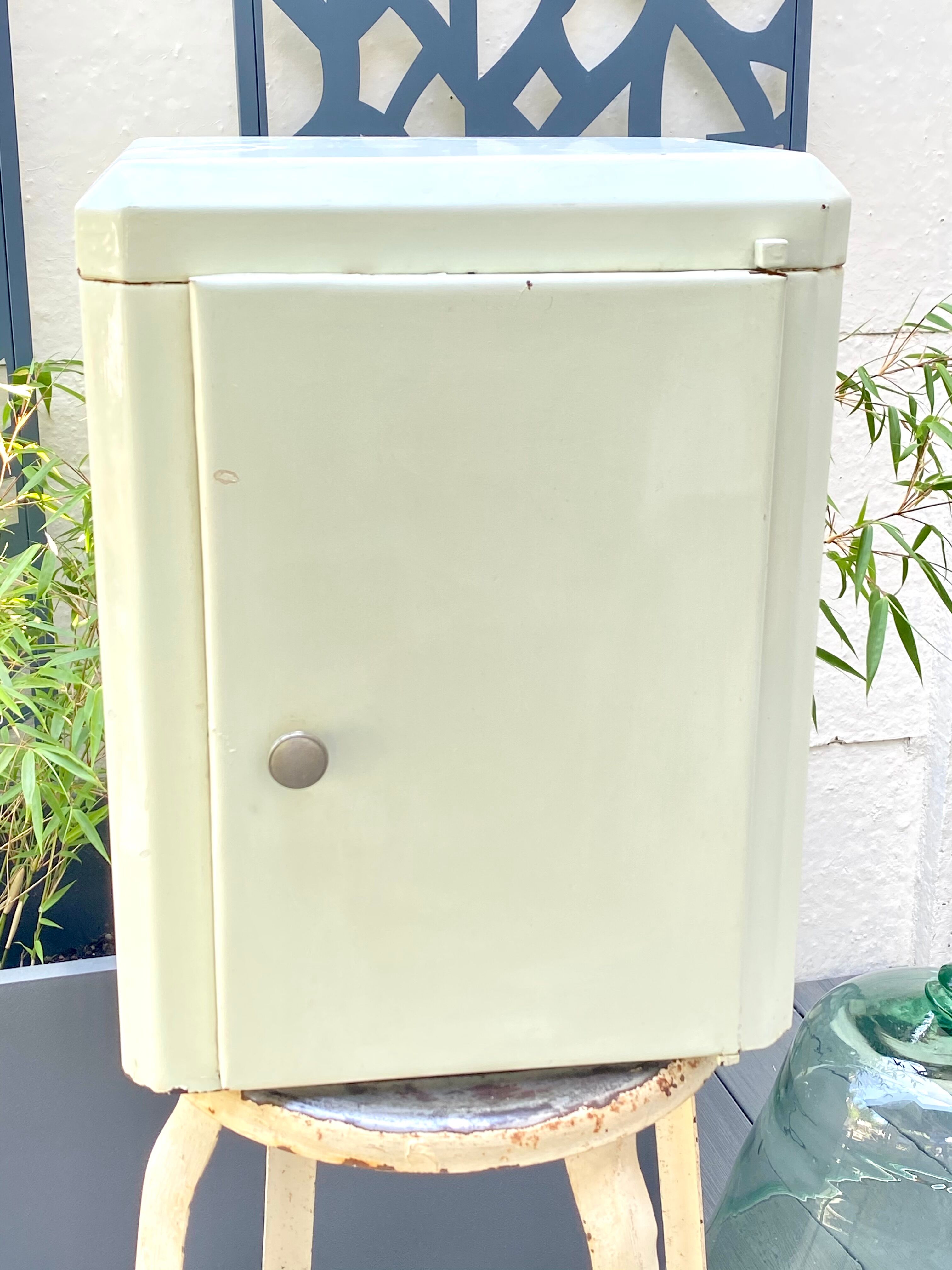 Vintage metal medicine cabinet