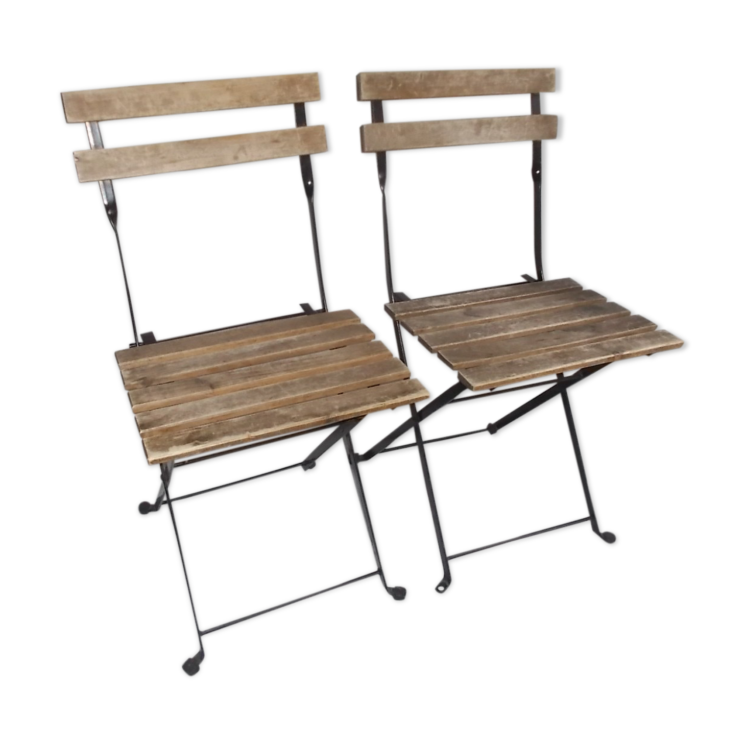 Old pair of folding garden chairs