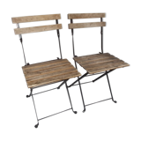 Old pair of folding garden chairs
