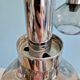 Cascade chandelier in chrome metal and smoked glass, 1970s