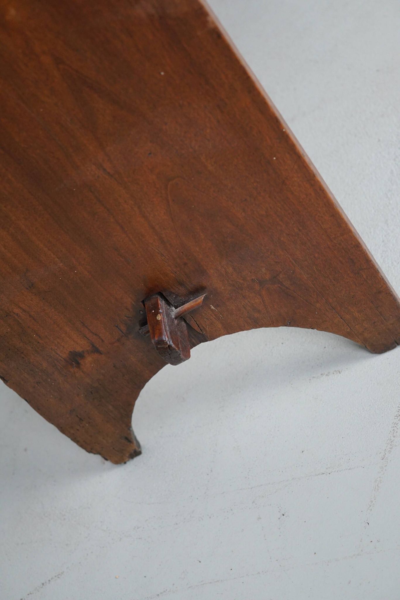 Antique rustic farmhouse fruitwood side table, France, 19th century